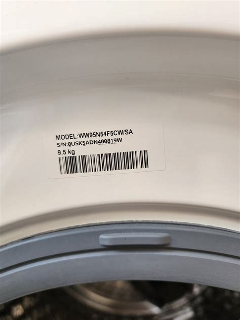 Specs Samsung WW11DG5B25TH washing machine Front.